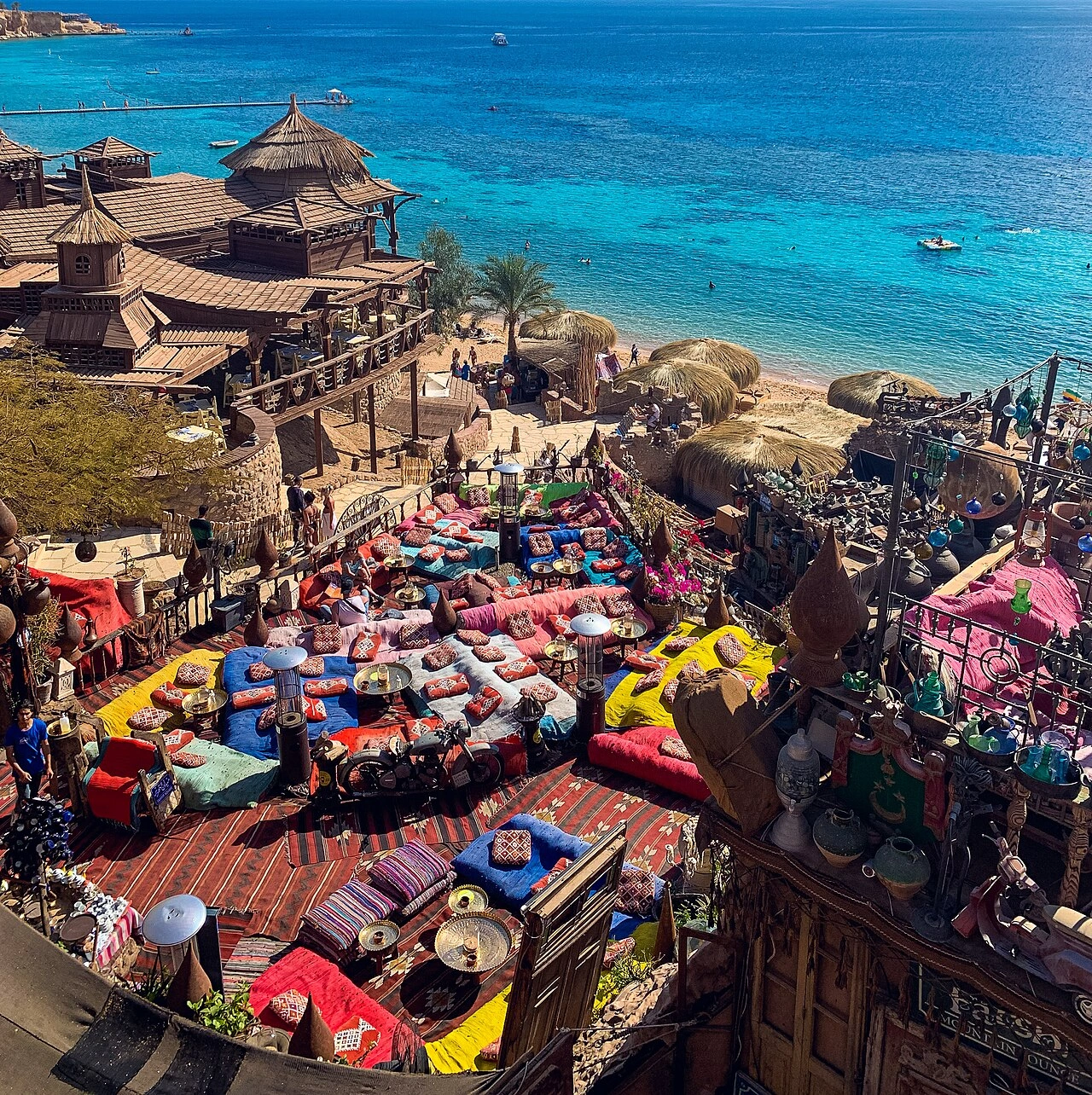 Cozy seating at Farsha Cafe Sharm El Sheikh - Gad Travel Service