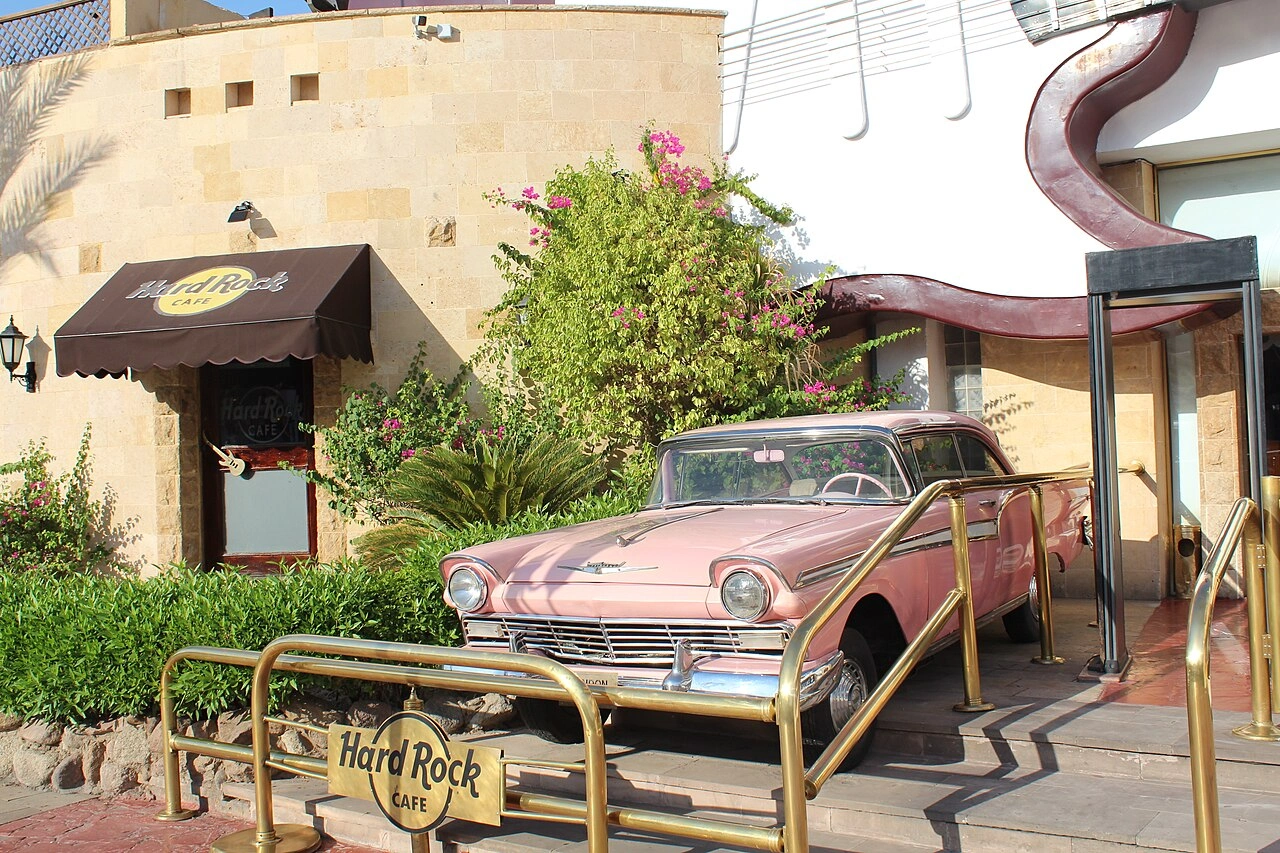 Hard Rock Cafe Naama Bay Vintage Pink Car