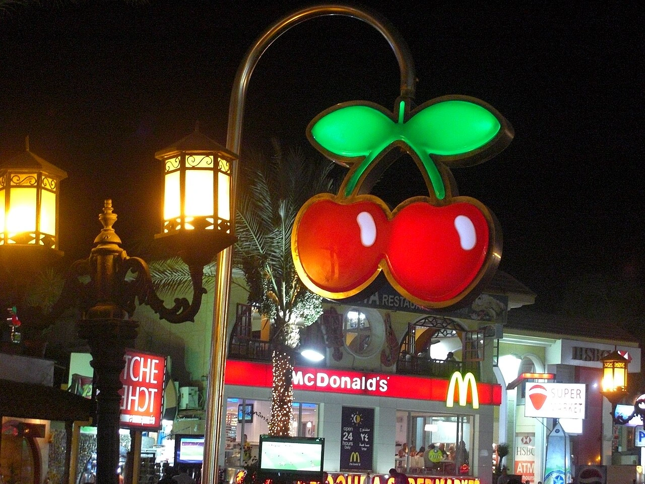 Iconic Pacha Nightclub Cherries Logo in Naama Bay Sharm El Sheikh